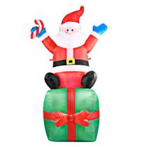 Papai Noel Grande Inflável Saco Presente 1,90m Decoração Biv