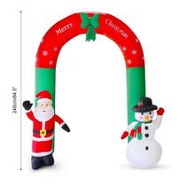 Papai Noel Inflável 240CM Arco Portal Enfeite Feliz Natal 127v