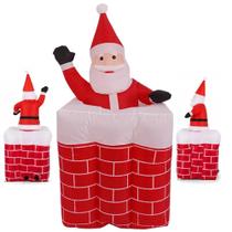 Papai Noel Inflavel Animado Sobe Desce Chamine Docoraçao Natalina Enfeite Casa Loja Natal