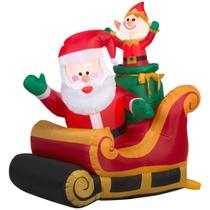 Papai Noel inflável com trenó Gemmy Papai Noel inflável com trenó Gemmy