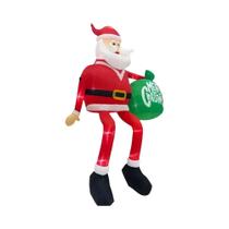 Papai Noel Inflável De 2,4 Metros Com Luzes LED Para Decoração De Natal Externa, Casa, Café, Festa E Papai Noel Inflável De 2,4 Metros Com Luzes LED Para Decoração De Natal Externa, Casa, Café, Festa E