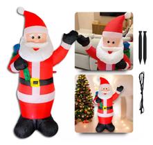 Papai Noel Inflável Decoração Natal Bivolt Com 1.30 Metros