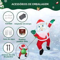 Papai Noel Inflável Para Janela Com Luzes LED - Modelo De Decoração De Natal Escalando a Parede Com Papai Noel Inflável Para Janela Com Luzes LED - Modelo De Decoração De Natal Escalando a Parede Com