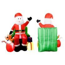 Papai Noel Inflável Poltrona Com Luz Decoração Natalina 2,3m