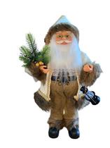 Papai Noel Lanterna com arranjo marrom pele 30cm Papai Noel Lanterna com arranjo marrom pele 30cm