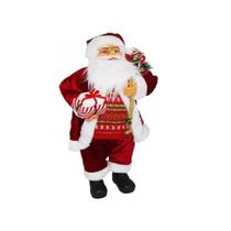 Papai noel luxo presentes 60cm iz1264