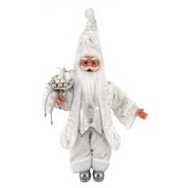Papai Noel Luxuoso Creme Dourado Decoração de Natal 50CM