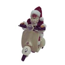 Papai Noel Musical Moto 3AA 1 Peça 18cm