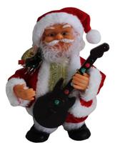 Papai Noel Musical Na Guitarra Boneco Enfeite Natal Ppn216