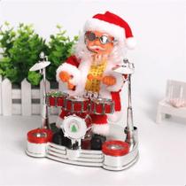 Papai Noel Musical Saxofone Teclado Bateria Natal Decoração