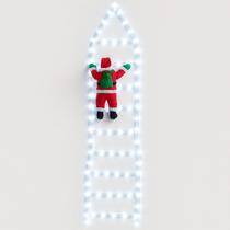 Papai Noel Na Escada 162 Leds Fio De Fada 8 Funções Branco Papai Noel Na Escada 162 Leds Fio De Fada 8 Funções Branco