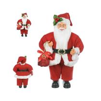 Papai Noel Natal em Pe Vermelho e Branco 30CM Florarte 57166