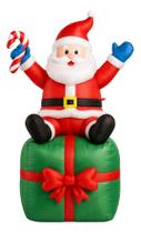Papai Noel Natal Presente Inflável Gigante Decoração Premium