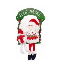 Papai Noel No Balanço Enfeite Pendente Porta Natal 50 Cm