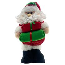 Papai Noel ou Boneco de Neve com Presente Enfeite Natal Decoração Mesa Lareira 30 cm