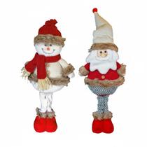 Papai Noel ou Boneco de Neve Retrátil em Pé 50cm 1 UN Sortido Papai Noel ou Boneco de Neve Retrátil em Pé 50cm 1 UN Sortido
