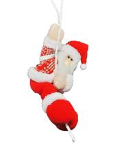 Papai Noel Pelúcia na Corda Rapel 30cm - Master Christmas