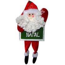 Papai Noel Placa Feliz Natal com 12cm de Largura CBRN0364 CD0067