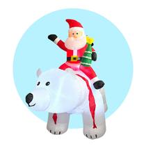 Papai Noel Polar Inflável C/Luz Enfeite Natal Bivolt 2x1,8m