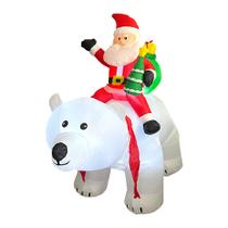 Papai Noel Polar Inflável Luz Decoração Natal Bivolt 2x1,8m