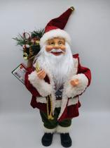 Papai Noel Saco Presentes 40cm vermelho/verde - Magizi Papai Noel Saco Presentes 40cm vermelho/verde - Magizi