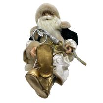 Papai Noel Sentado com Cajado 45 cm Cor verde Tok da Casa