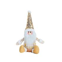 Papai Noel Sentado Dourado 20cm