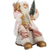 Papai noel sentado rosa Papai noel sentado rosa