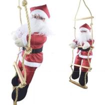 Papai Noel Subindo a Escada Boneco Papai Noel Enfeite Natal 90cm