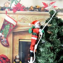 Papai Noel Subindo Escada Enfeite Natalino Decoração - Tudobempresentes