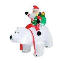 Papai Noel Urso Polar Inflavel 180X170cm Papai Noel Urso Polar Inflavel 180X170cm