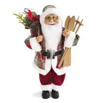 Papai Noel Vermelho 45cm com Ski - Natal Sofisticado Papai Noel Vermelho 45cm com Ski - Natal Sofisticado