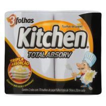 Papéis Toalha Kitchen Total Absorv Pacote De 2 Rolos