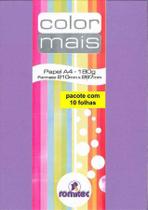 Papel 180 Gramas Roxo 3031 Pacote Com 10 Folhas Romitec