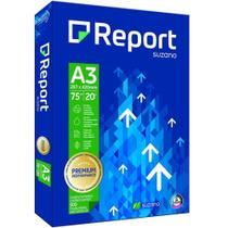 Papel a3 branco sulfite report 75g/m pacote resma 500 folhas Papel a3 branco sulfite report 75g/m pacote resma 500 folhas