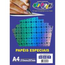 Papel A4 120g 10fls Holográfico Azul Off Paper