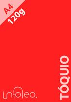 Papel A4 120g Tóquio (Vermelho) Color Plus - 10 unidades