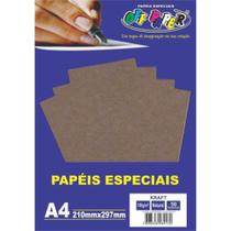 Papel A4 180G 50fls Kraft Natural Off Paper