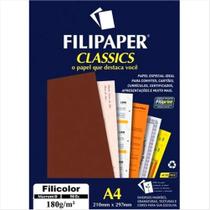 Papel A4 180G Filipaper filicolor marrom 50 folhas