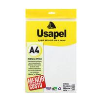 Papel A4 180g Usapel linho branco com 50 folhas