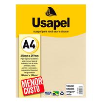 Papel A4 180g Usapel vergê creme 50 folhas Papel A4 180g Usapel vergê creme 50 folhas