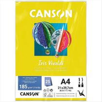 Papel A4 185g Canson iris vivaldi amarelo com 25 folhas Papel A4 185g Canson iris vivaldi amarelo com 25 folhas