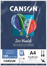 Papel A4 185g Canson iris vivaldi azul marinho com 25 folhas Papel A4 185g Canson iris vivaldi azul marinho com 25 folhas