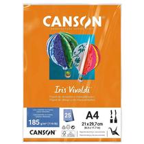 Papel A4 185g Canson iris vivaldi cenoura com 25 folhas
