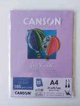 Papel A4 185g Canson iris vivaldi lilás com 25 folhas