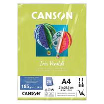 Papel A4 185g Canson iris vivaldi verde kiwi com 25 folhas Papel A4 185g Canson iris vivaldi verde kiwi com 25 folhas