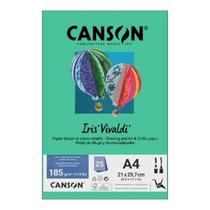 Papel A4 185g Canson iris vivaldi verde menta com 25 folhas Papel A4 185g Canson iris vivaldi verde menta com 25 folhas