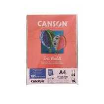 Papel A4 185g Canson iris vivaldi vermelho com 25 folhas