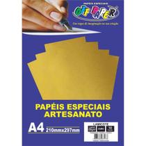 Papel A4 250g 10fls Lamicote Ouro Off Paper