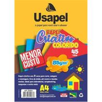 Papel A4 85g Usapel criativo 8 cores 45 folhas Papel A4 85g Usapel criativo 8 cores 45 folhas